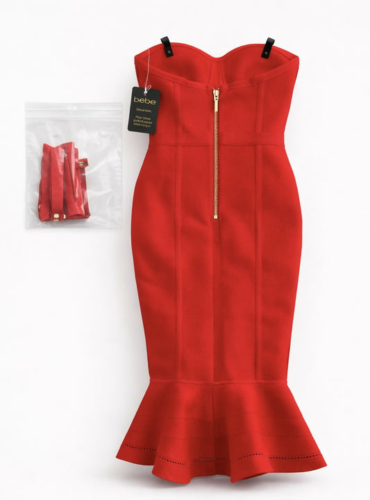 VESTIDO MIDI ROJO
