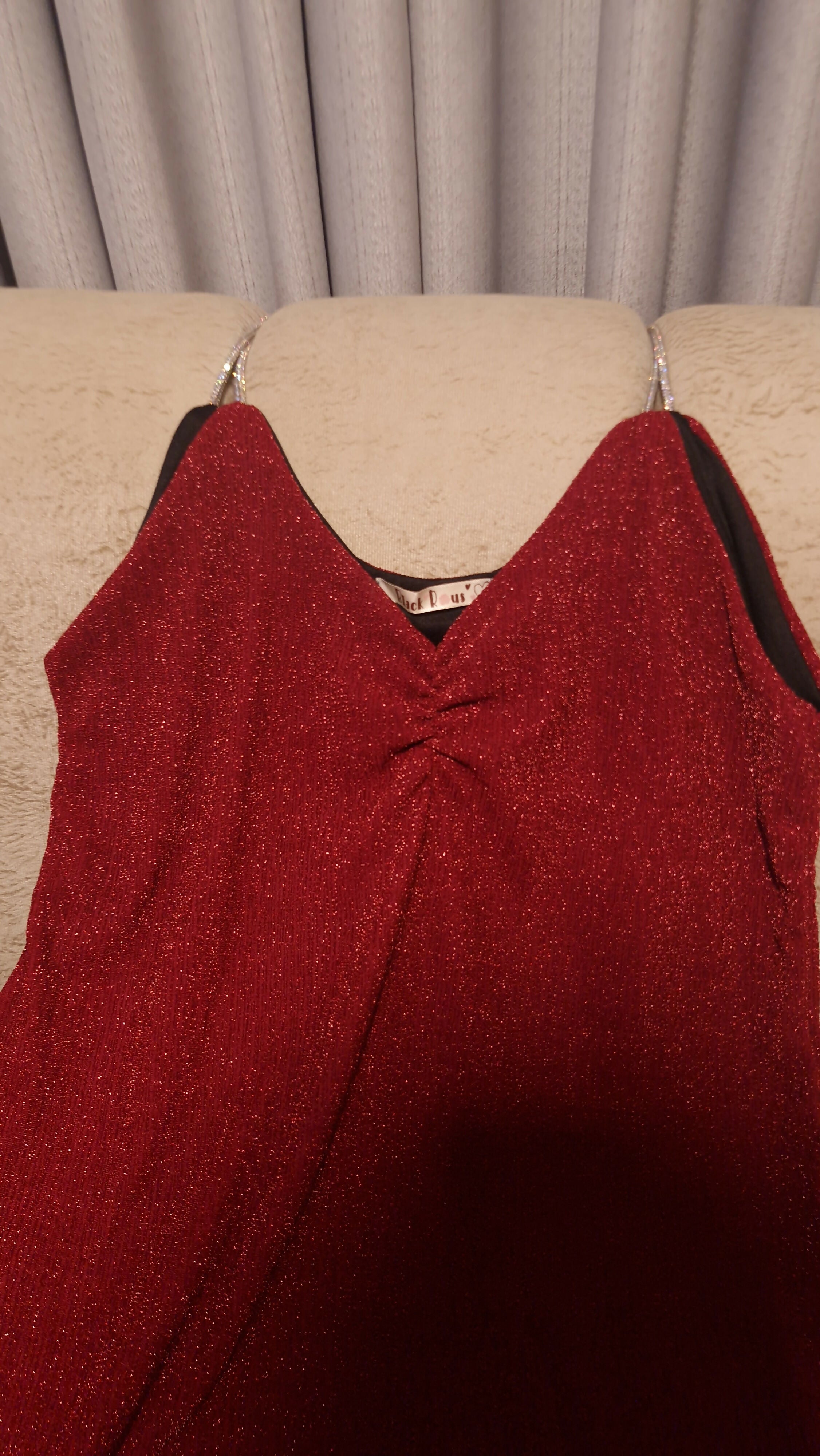 Vestido Rojo Brillo