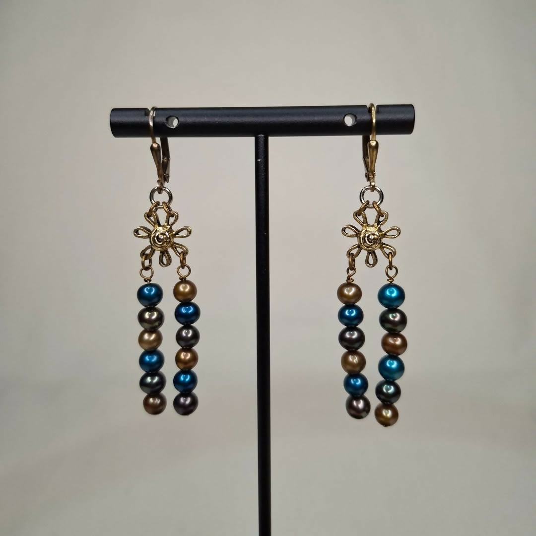 Aretes Vintage Bohemia Azul