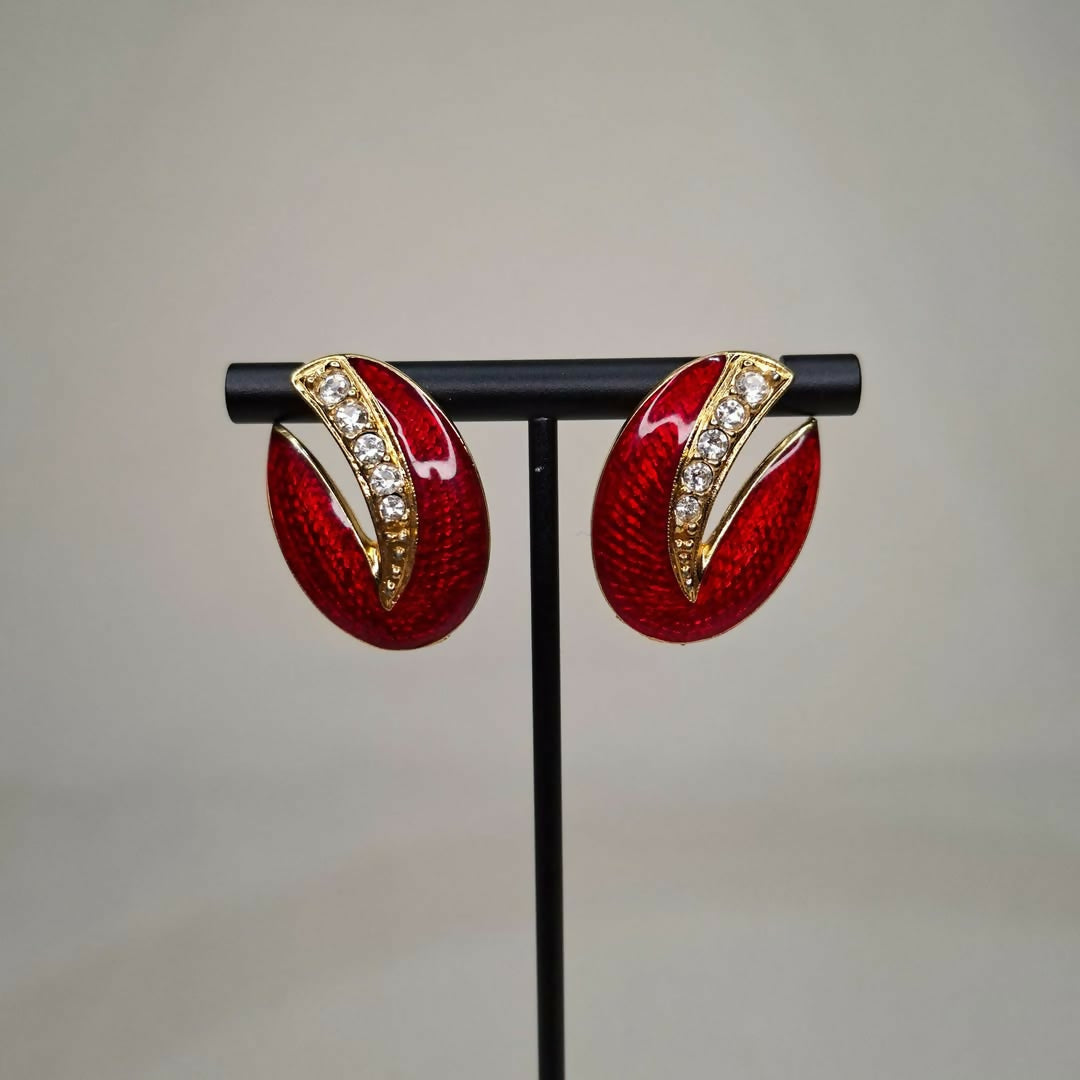 Aretes Vintage Scarlet Glam