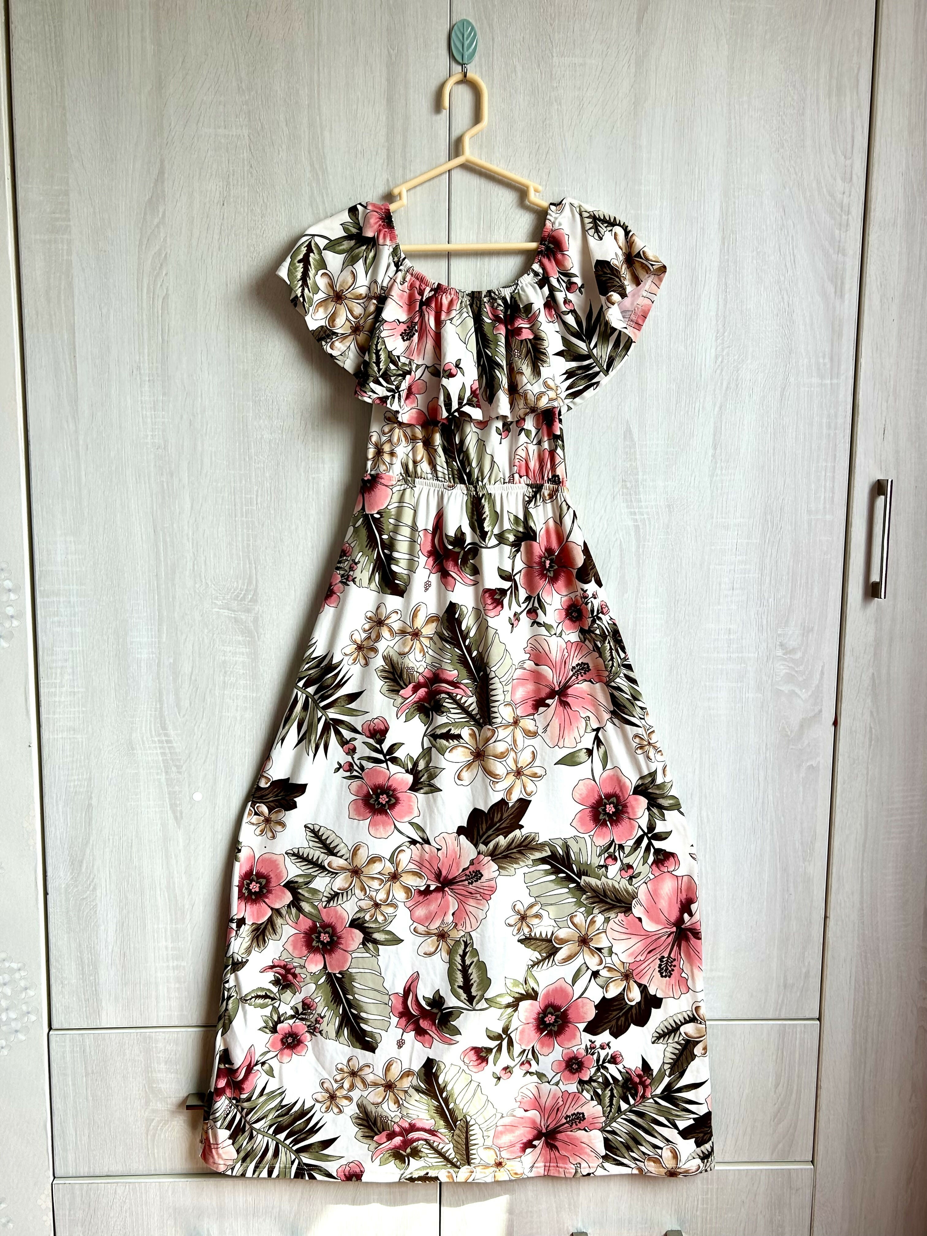 Vestido Largo Floral Tropical