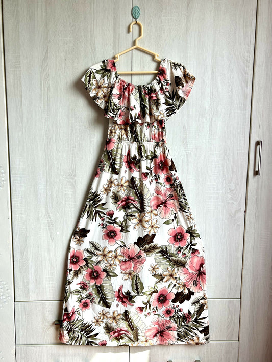 Vestido Largo Floral Tropical