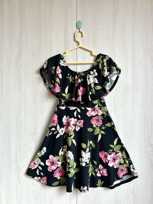 Vestido Floral Negro