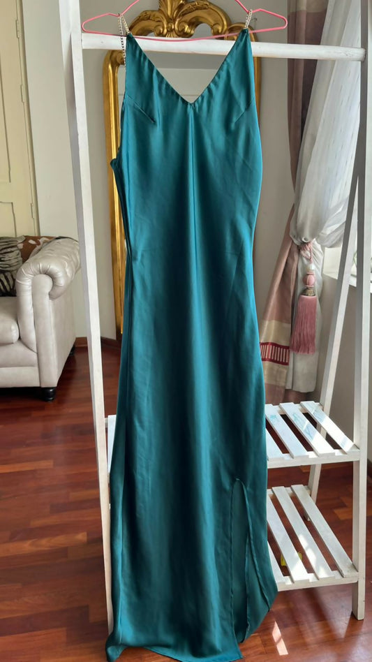 Vestido verde largo